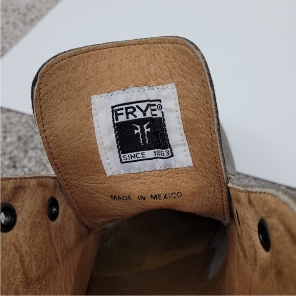 Vintage Frye Chunky Chukka Mens 9.5 Grey Leather - Picture 10 of 11